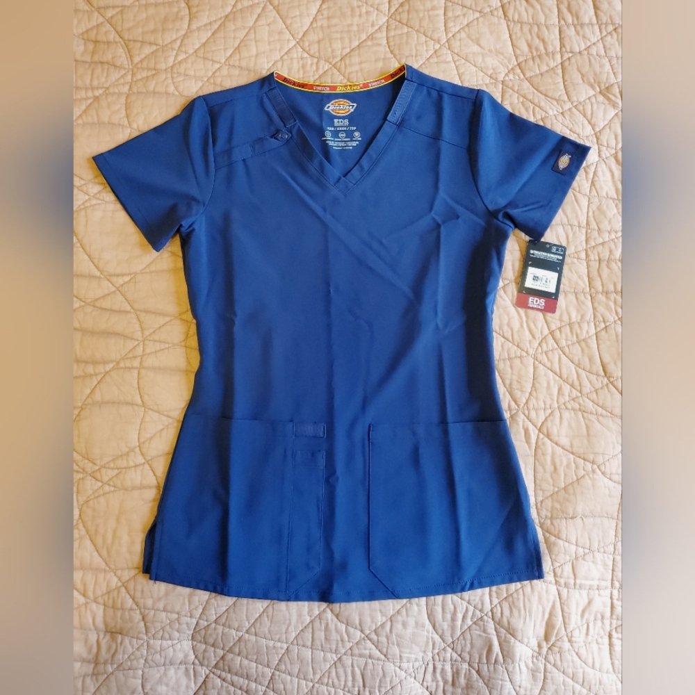Dickies Navy Blue Scrub Top